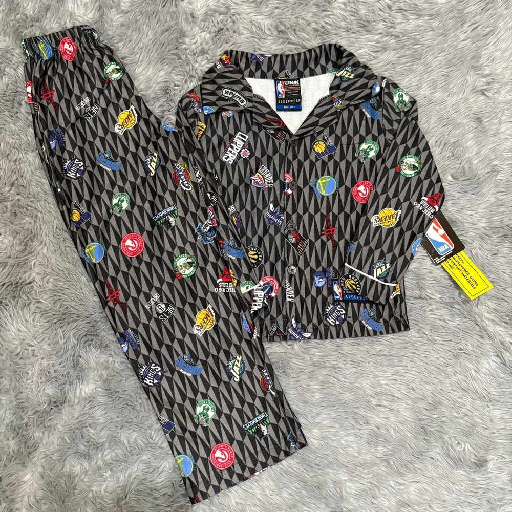 Boys UNK' NBA Teams Logo‎ Pajama Set Youth Size 4 Sleepwear Basketball NEW